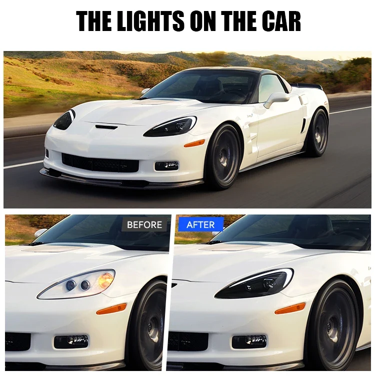 Phares LED Chevrolet Corvette C6 2005-2013 Signal Séquentiel