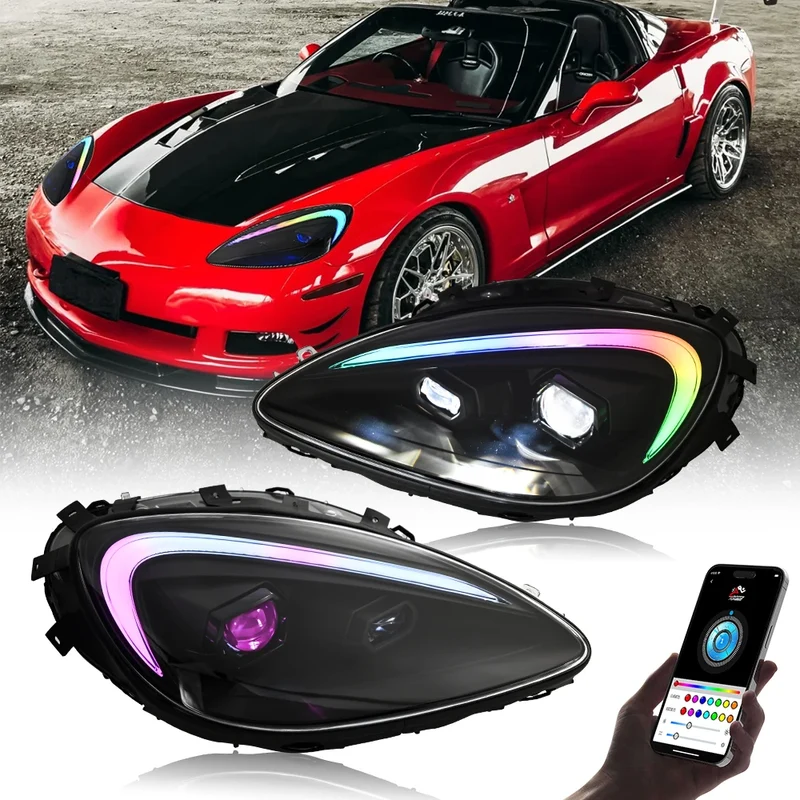 Phares LED Chevrolet Corvette C6 2005-2013 Signal Séquentiel