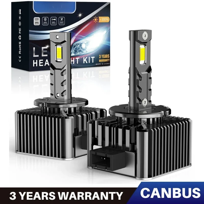 Ampoules LED Phares D1S D2S D3S D5S BMW Mercedes Audi VW 70W 6000K