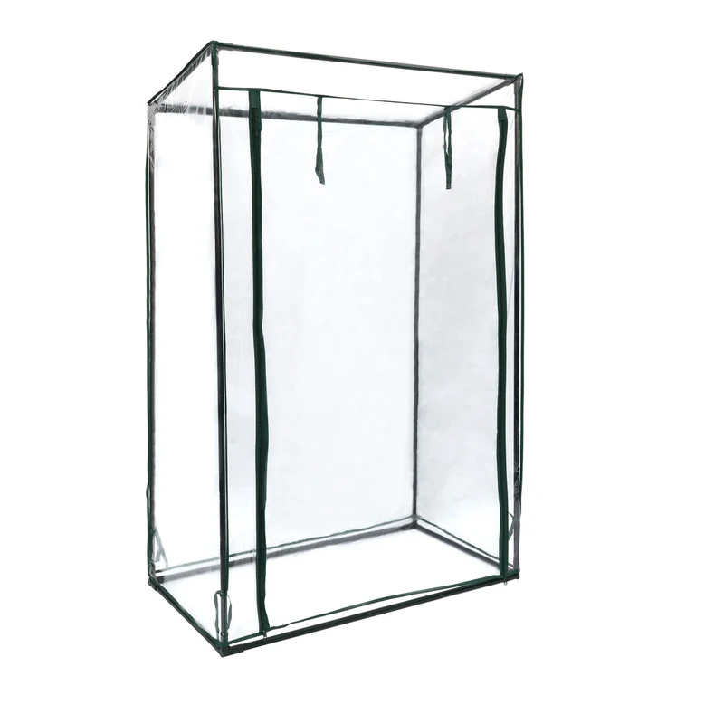 Serre de jardin pour tomates avec porte inclinée 150 x 100 x 50 cm protection intempéries en PVC transparent 13_0009123
