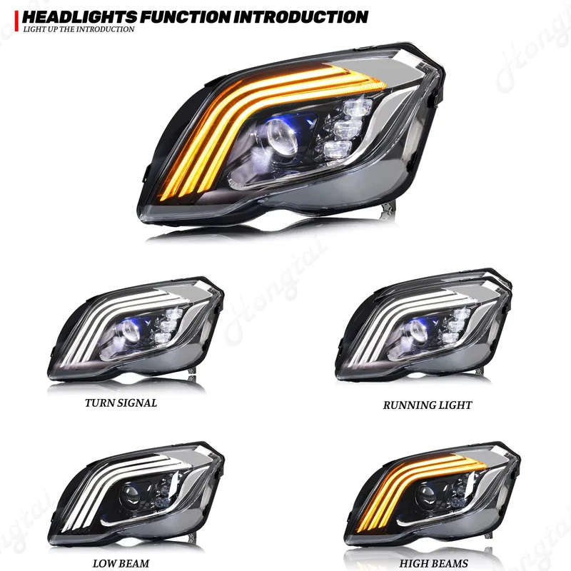 Phares LED Mercedes GLK350 GLK250 2013-2015 Look AMG