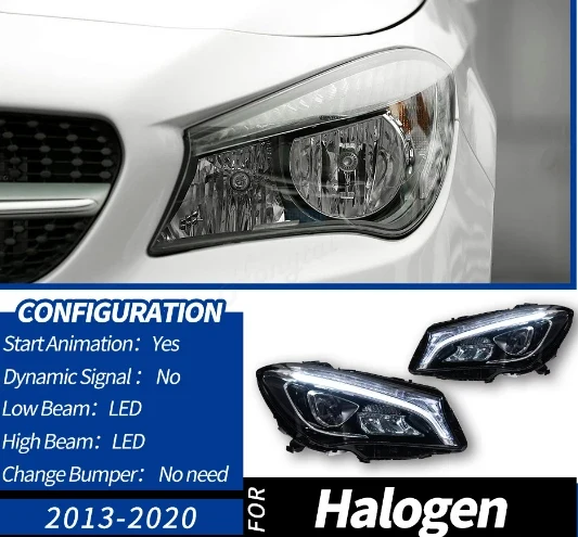 Phares LED Mercedes-Benz CLA W117 CLA200 CLA250 2016-2019