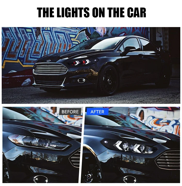 Phares LED Ford Fusion 2013-2016 Double Lentille