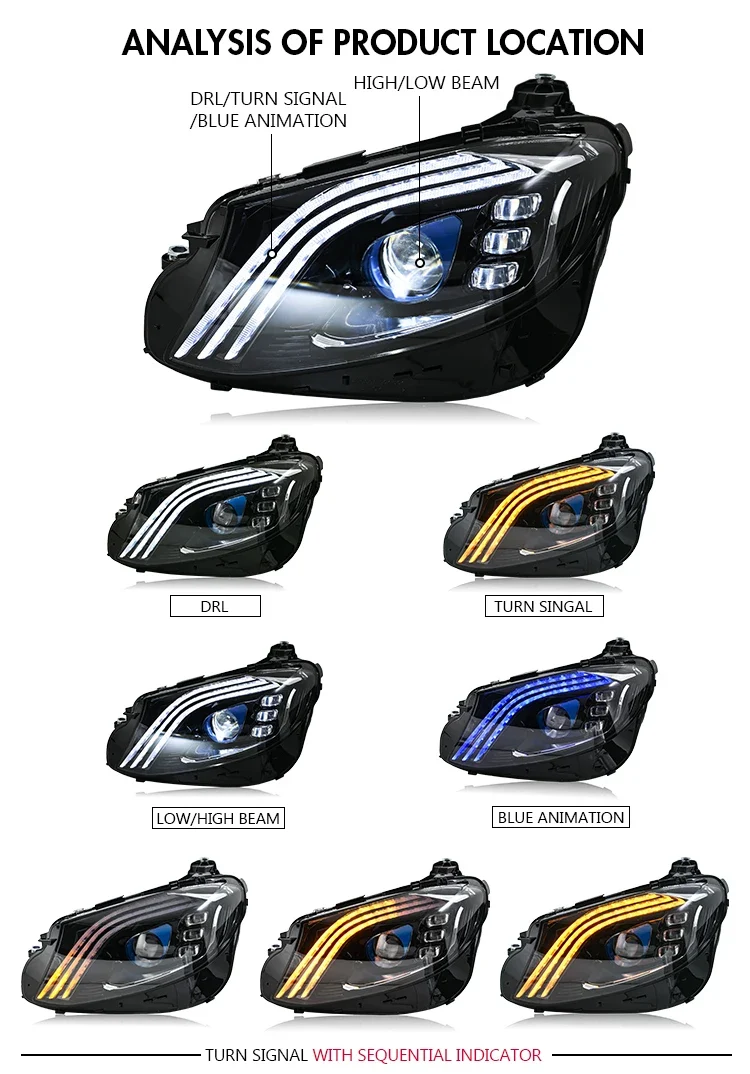 Phares LED Mercedes Classe E W213 2016-2021 AMG