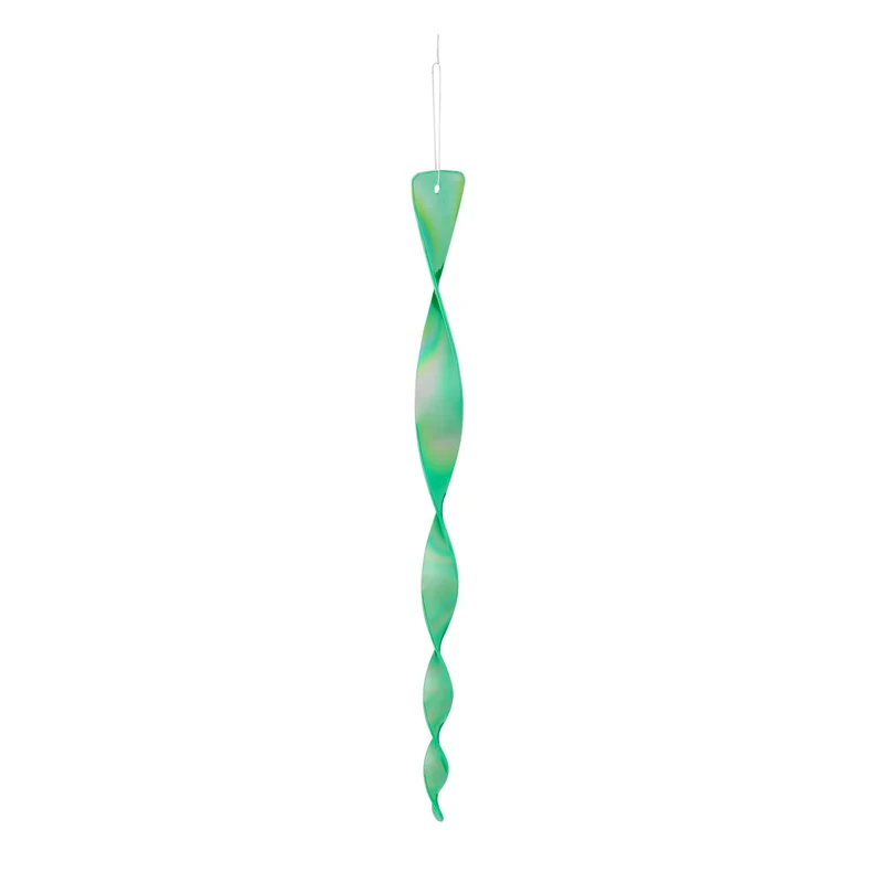 Lot de 12 répulsifs d'oiseaux spirales décoratives jardin 40 x 3,5 x 1,4 cm en plastique vert 13_0008711