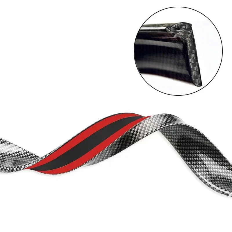 Becquet Universel 5D Souple 1.5m Carbone Noir Mat Brillant