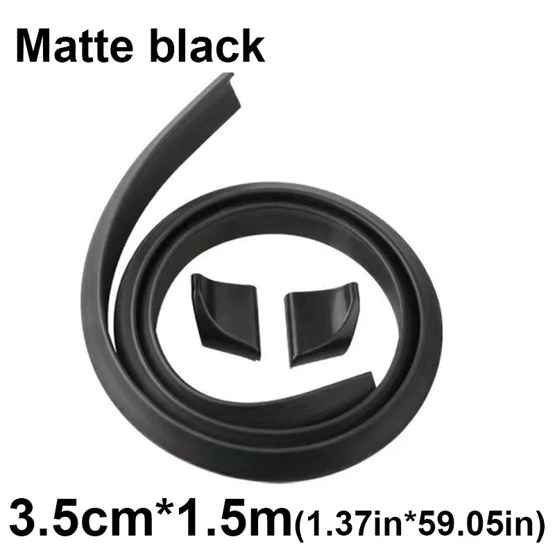 Becquet Universel 5D Souple 1.5m Carbone Noir Mat Brillant