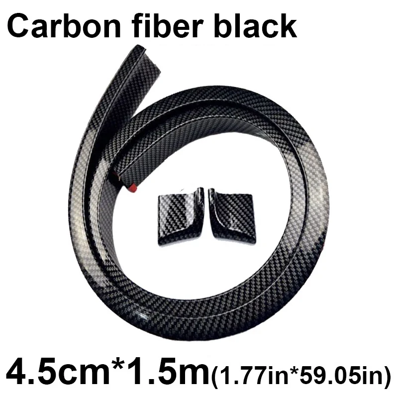 Becquet Universel 5D Souple 1.5m Carbone Noir Mat Brillant