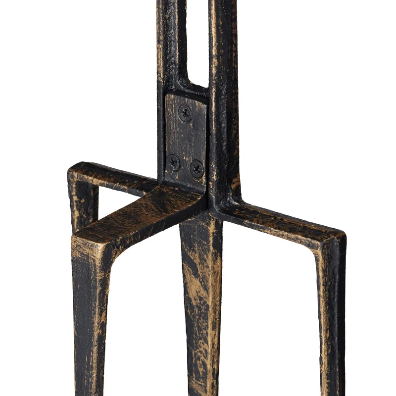 Support pour tuyau droit jardin 133 x 24 x 17 cm en fonte noire design nostalgique décoratif 13_0009136
