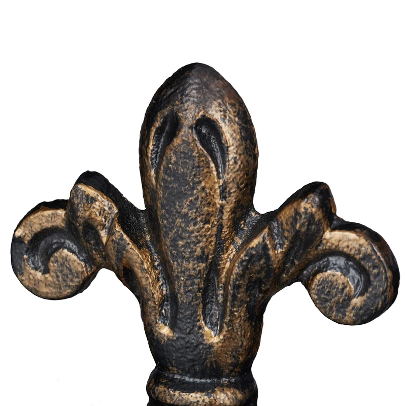 Support pour tuyau droit jardin 133 x 24 x 17 cm en fonte noire design nostalgique décoratif 13_0009136