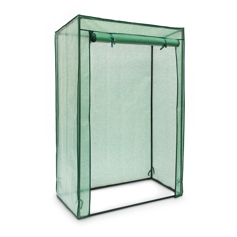 Serre de jardin pour tomates avec porte inclinée 150 x 100 x 50 cm protection intempéries en PVC transparent 13_0009124