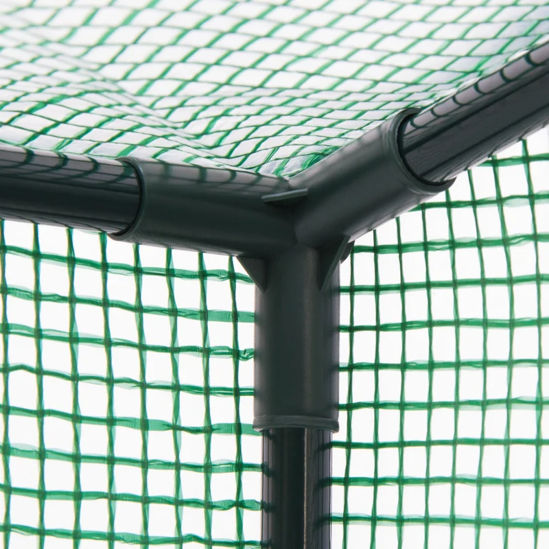 Serre de jardin pour tomates avec porte inclinée 150 x 100 x 50 cm protection intempéries en PVC transparent 13_0009124