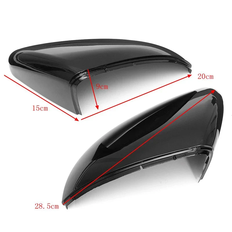 Coques Rétroviseur VW Golf 7 MK7 MK7.5 GTI R Noir Brillant