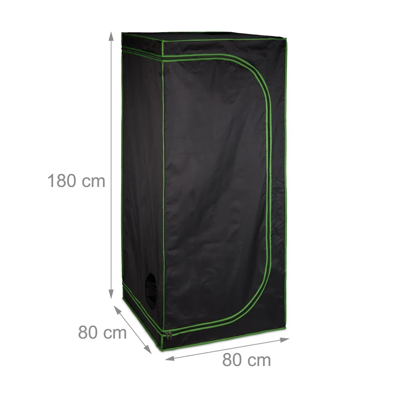 Chambre de culture intérieure 200 x 120 x 120 cm accès facile répartition optimale lumière en polyester noir 13_0009586