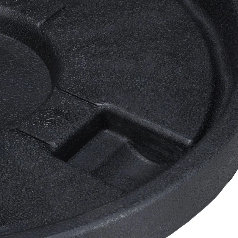 Support à plantes sur roulettes pour intérieur extérieur 27,5 cm pratique finition épurée en plastique noir 13_0009255