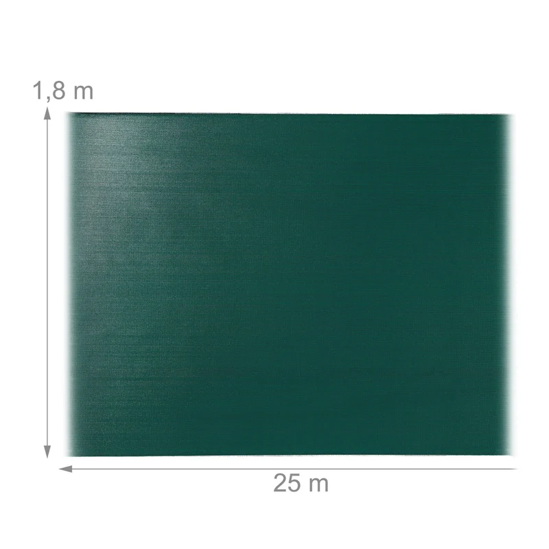 Brise-vue en tissu HDPE jardin 180 x 600 cm protection optimale vent ombre design moderne en tissu vert 13_0007162