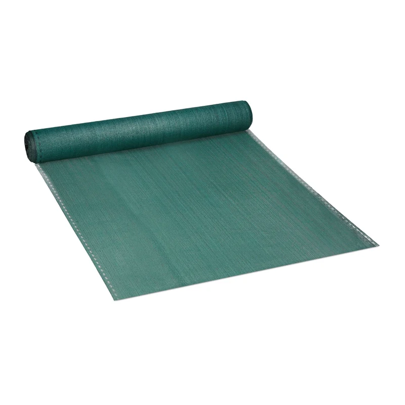 Brise-vue en tissu HDPE jardin 180 x 600 cm protection optimale vent ombre design moderne en tissu vert 13_0007162
