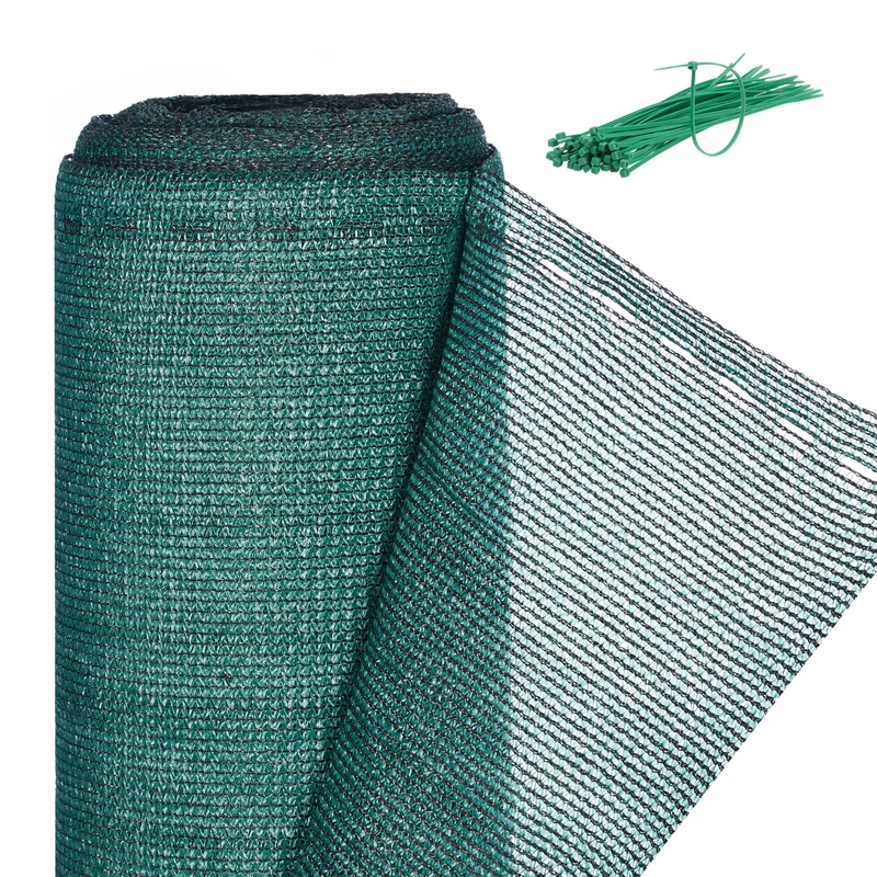 Brise-vue tissu HDPE 1 x 6 m protection visuelle ombre 85% jardin balcon en matériau vert foncé 13_0007139