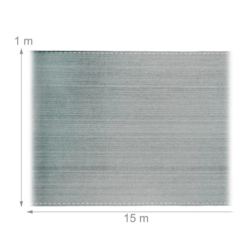 Brise-vue tissu HDPE 1 x 6 m protection visuelle ombre 85% jardin balcon en matériau vert foncé 13_0007139
