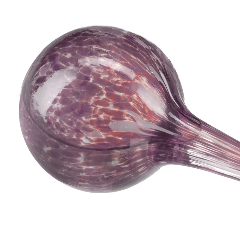 Lot de 2 globes d'arrosage décoratifs pour plantes intérieur 15 x 6 cm arrosage prolongé en verre rose 13_0007245