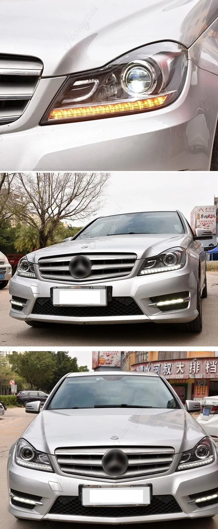Phares LED Mercedes Classe C W204 2011-2014 Look AMG