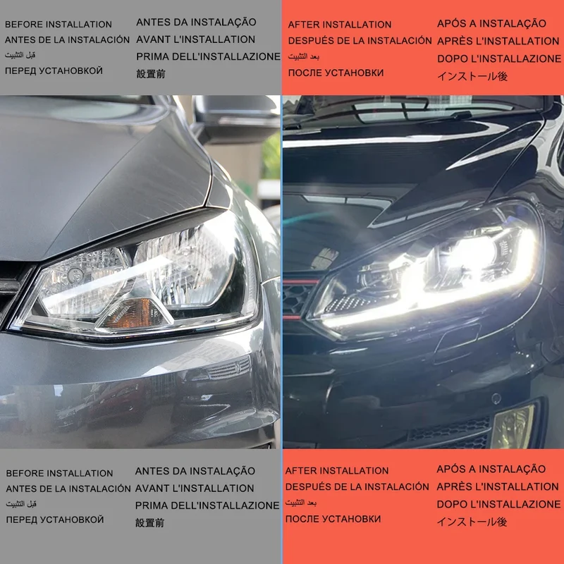 Phares LED Volkswagen Golf 7 MK7 2013-2017 Golf 7.5 Style