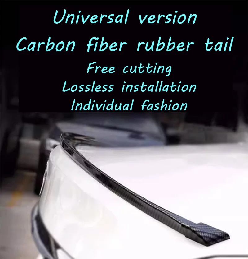 Becquet Universel Souple 1.5m Look Carbone Noir Mat Brillant