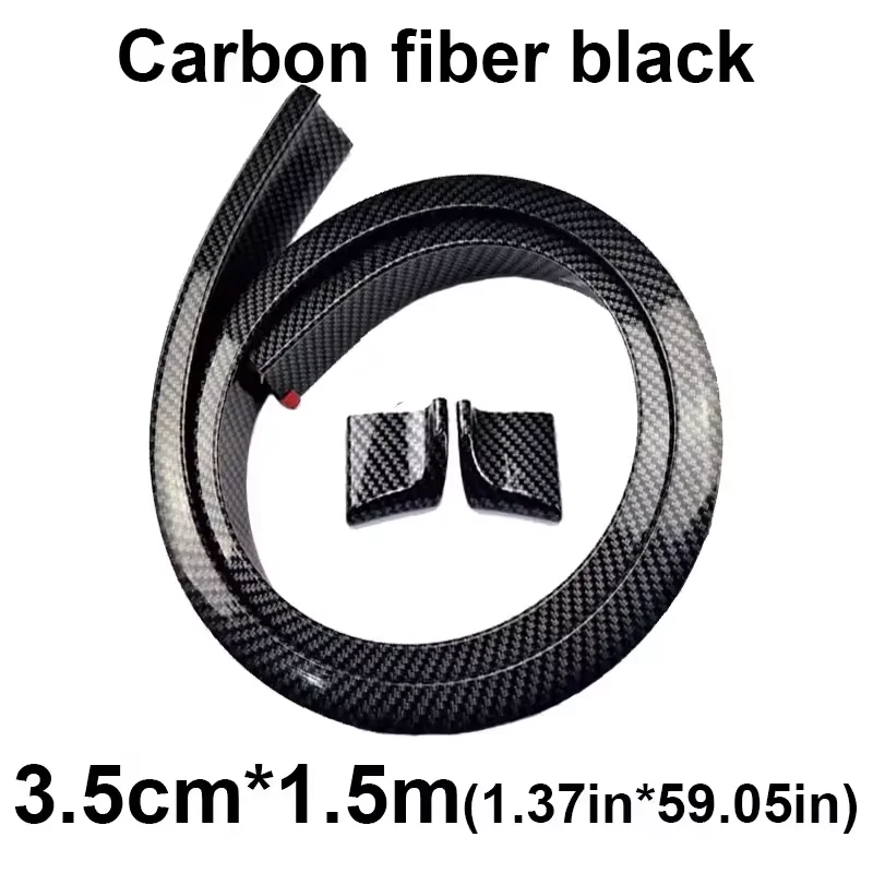 Becquet Universel Souple 1.5m Look Carbone Noir Mat Brillant