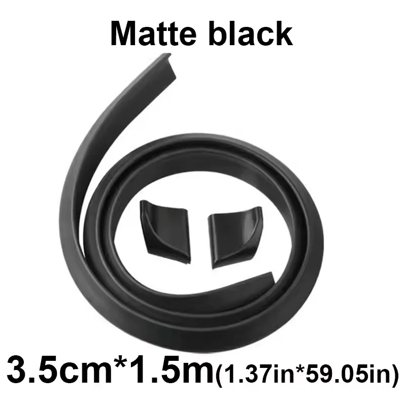 Becquet Universel Souple 1.5m Look Carbone Noir Mat Brillant