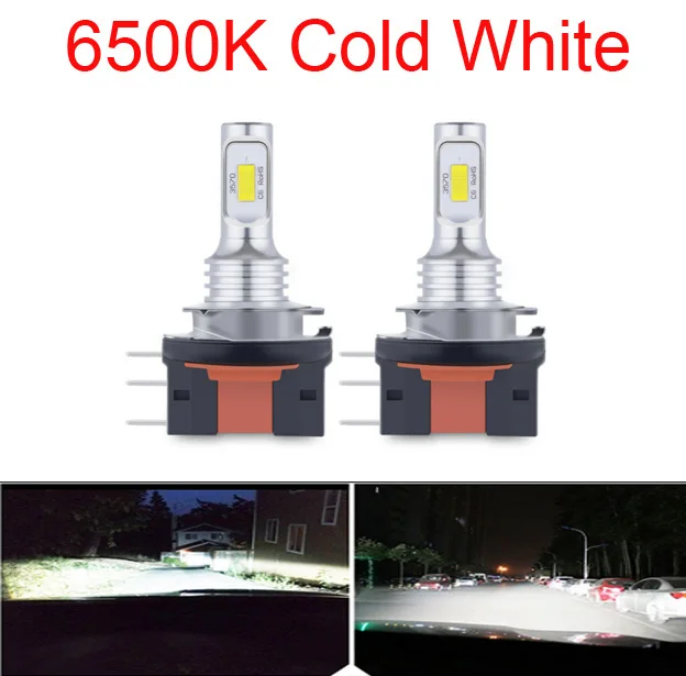 Ampoule LED H4 H7 H15 Universelle 30000LM Phare Auto