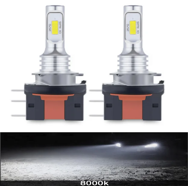 Ampoule LED H4 H7 H15 Universelle 30000LM Phare Auto
