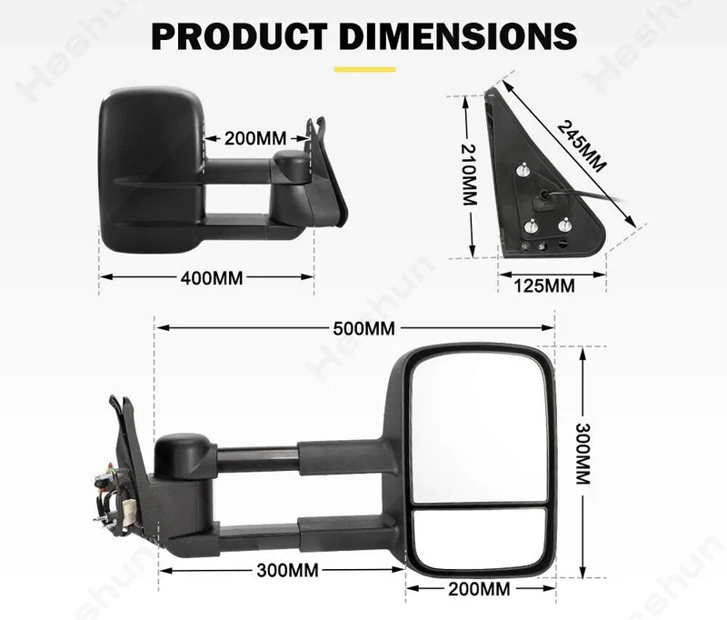Rétroviseurs Remorquage Extensibles Nissan Patrol Y61