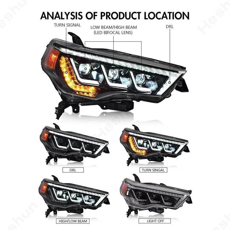 Phares LED Toyota 4Runner TRD 2014-2022 Sequentiels