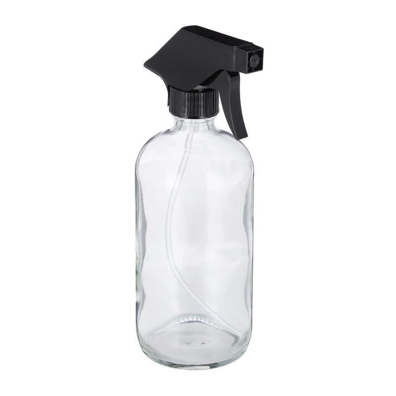 Lot de 2 pulvérisateurs en verre transparent 22 x 7 x 10 cm usage cosmétique et jardin style contemporain 13_0009302