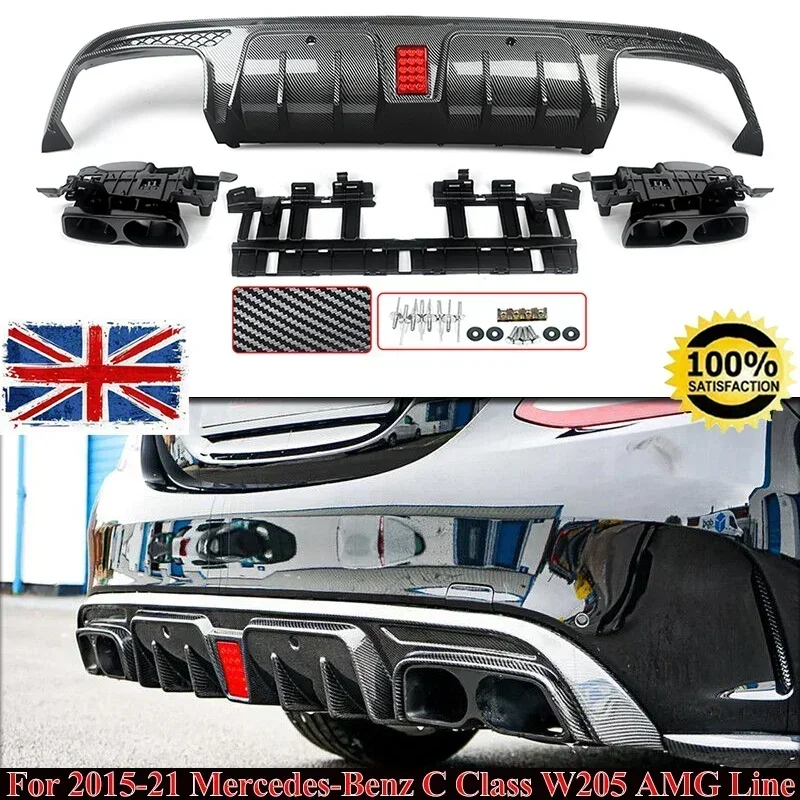 Diffuseur Arrière Mercedes Classe C W205 C43 C63 AMG