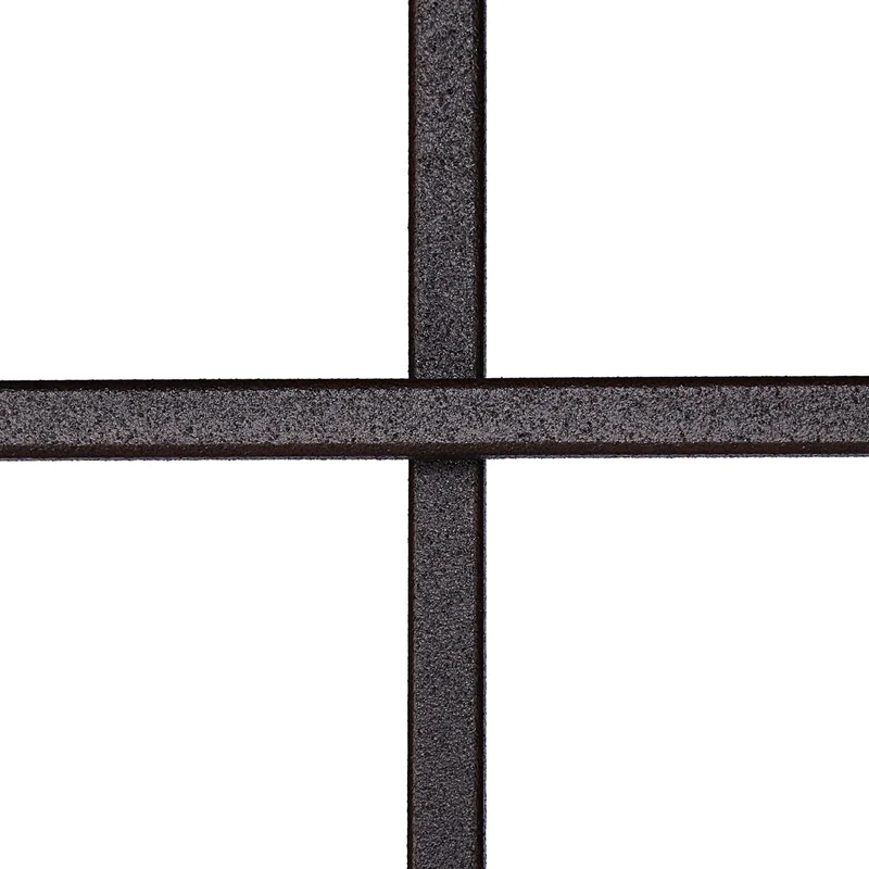 Lot de 2 treillis de jardin design vintage rectiligne brise-vue 100 x 50 cm en métal marron 13_0010573