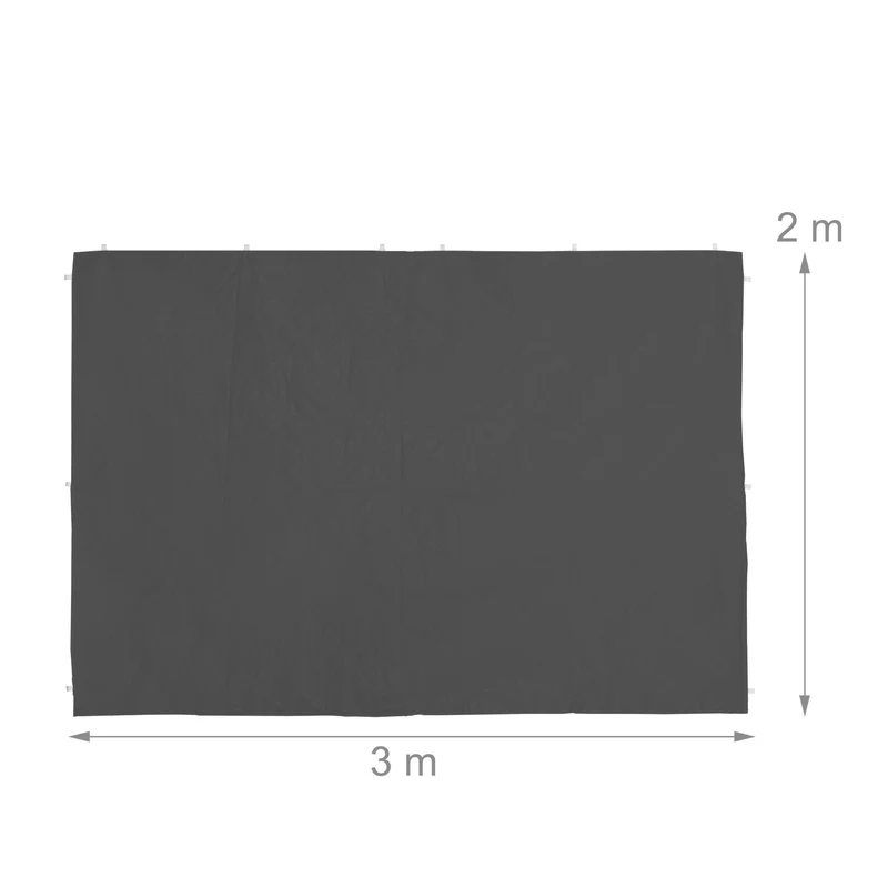 Lot de 2 parois latérales pour tonnelle jardin 200 x 150 cm protection intempéries intimité design gris 13_0010656