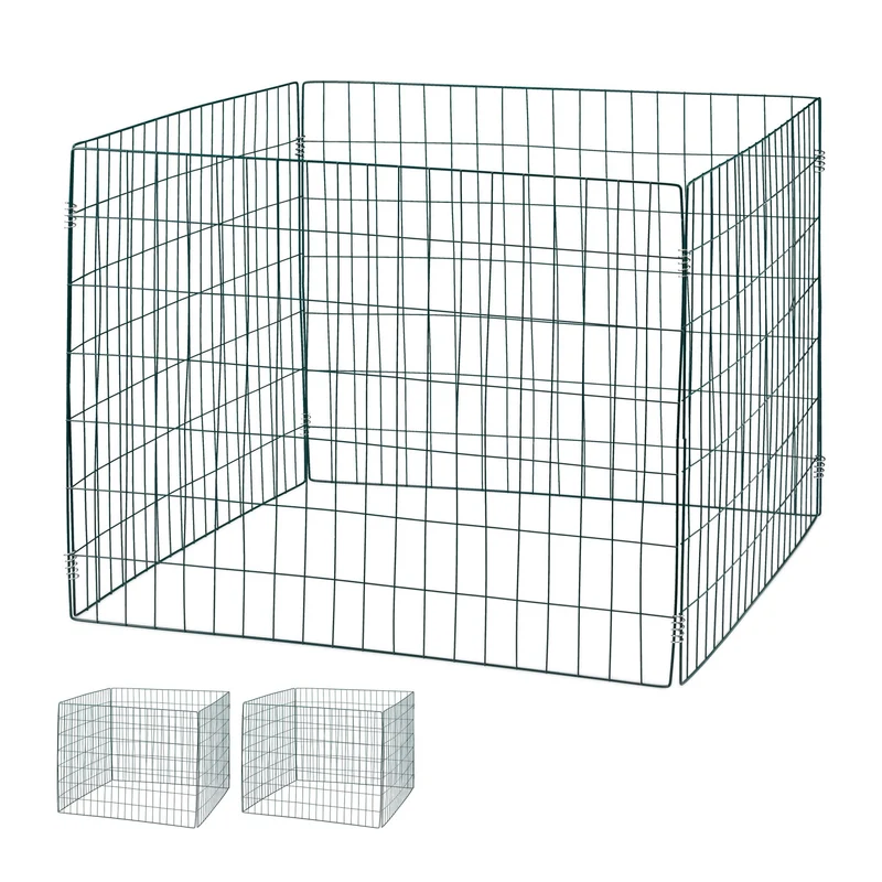 Lot de 3 composteurs bio salon jardin 60 x 60 x 75 cm fabrication rapide en acier noir 13_0008156