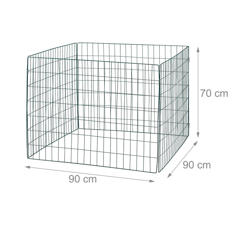Lot de 3 composteurs bio salon jardin 60 x 60 x 75 cm fabrication rapide en acier noir 13_0008156