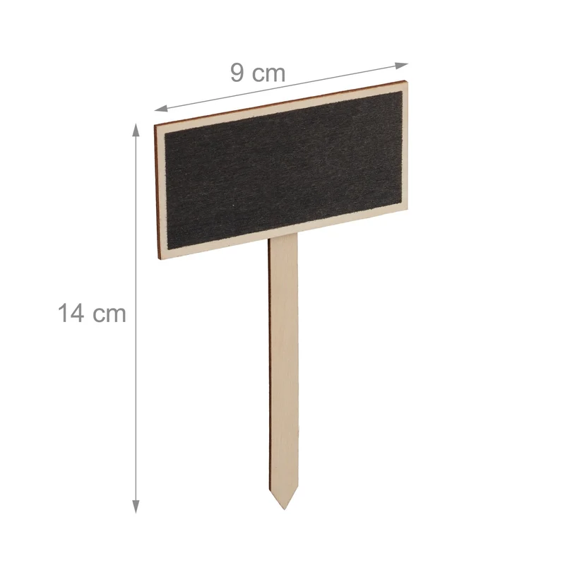 Lot de 24 panneaux décoratifs pour plantes réutilisables jardin balcon 14 x 9 x 0,5 cm en bois naturel 13_0008067