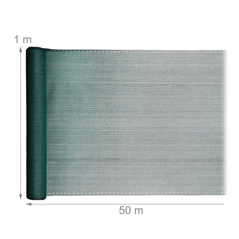Brise-vue en tissu HDPE 1 x 6 m protection des regards et du vent style jardin en vert foncé 13_0007143