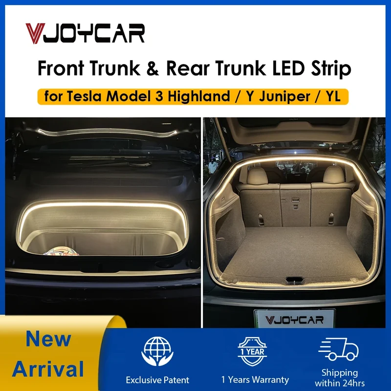 Bande LED Éclairage Ambiance Coffre Tesla Model 3 Model Y Juniper
