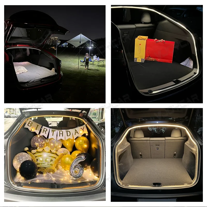 Bande LED Éclairage Ambiance Coffre Tesla Model 3 Model Y Juniper