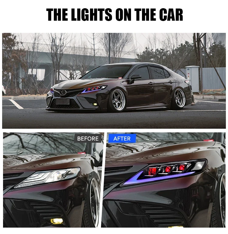 Phares LED Toyota Camry 8e Génération 2018-2024 Triple