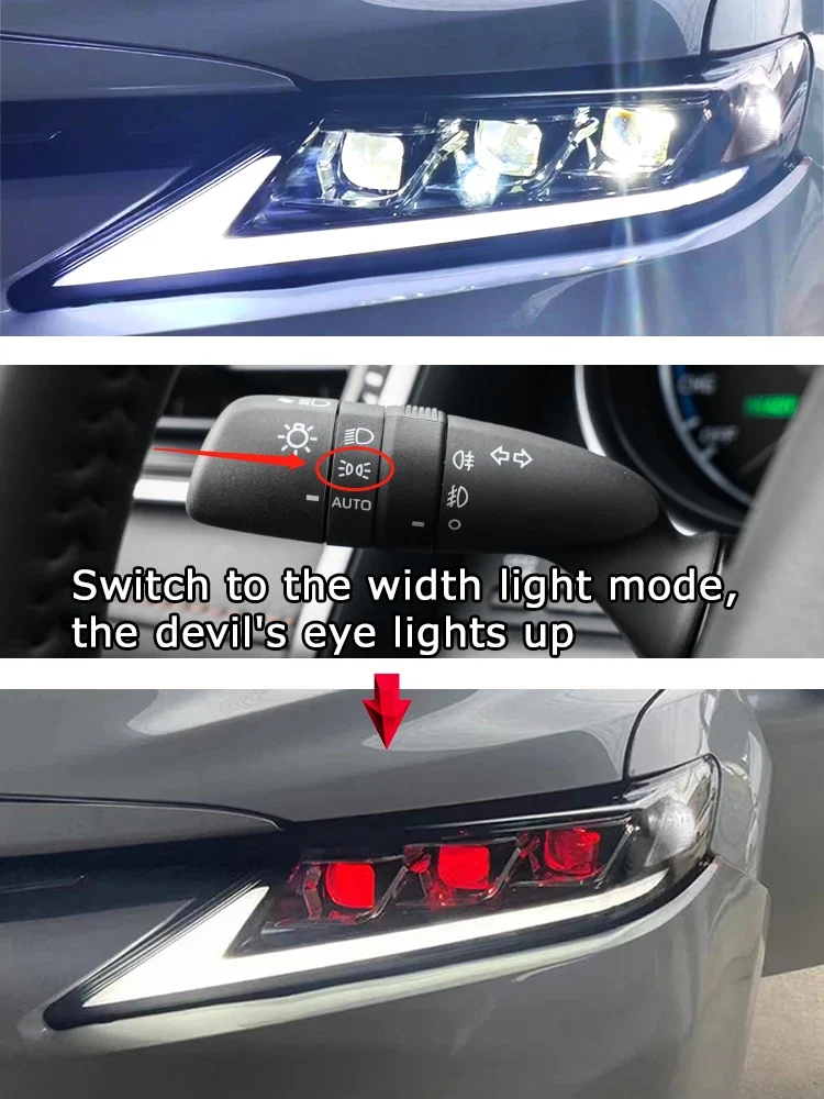 Phares LED Toyota Camry 8e Génération 2018-2024 Triple
