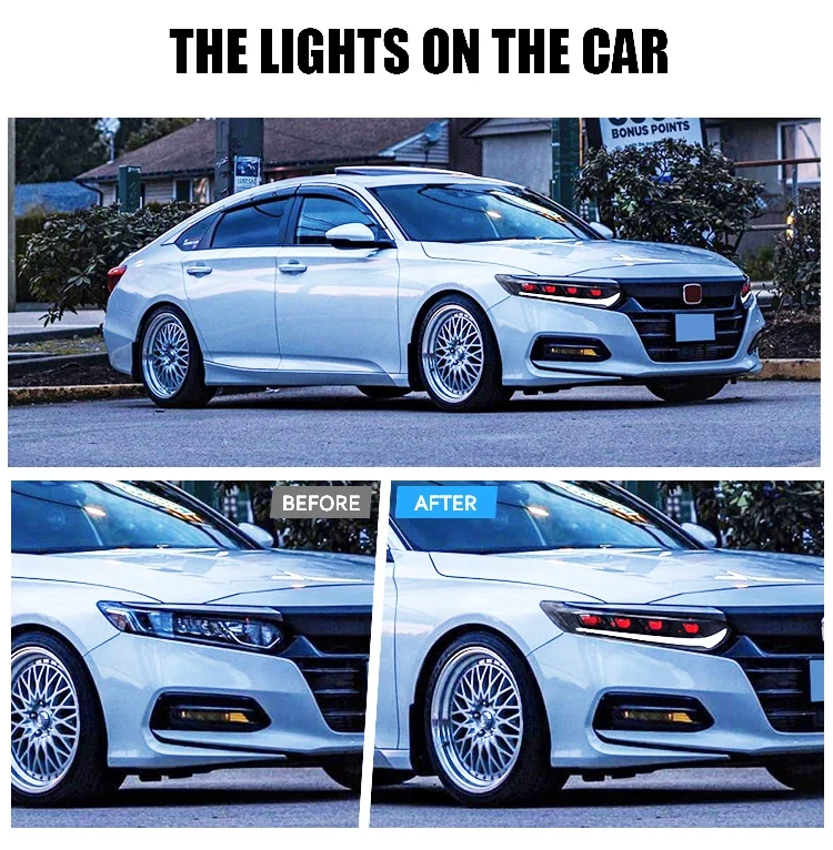 Phares LED Honda Accord 10e Génération 2018-2022 Quad Beam