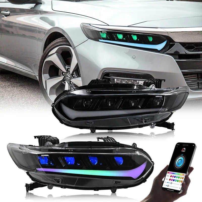 Phares LED Honda Accord 10e Génération 2018-2022 Quad Beam