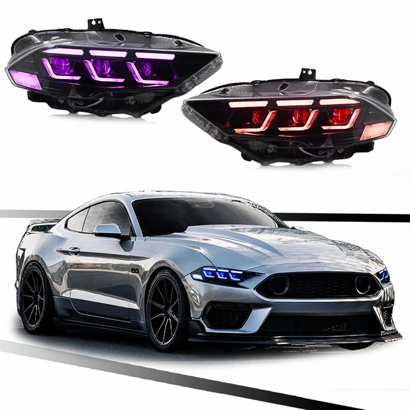 Phares LED Ford Mustang 2018-2022 RGB Contrôle