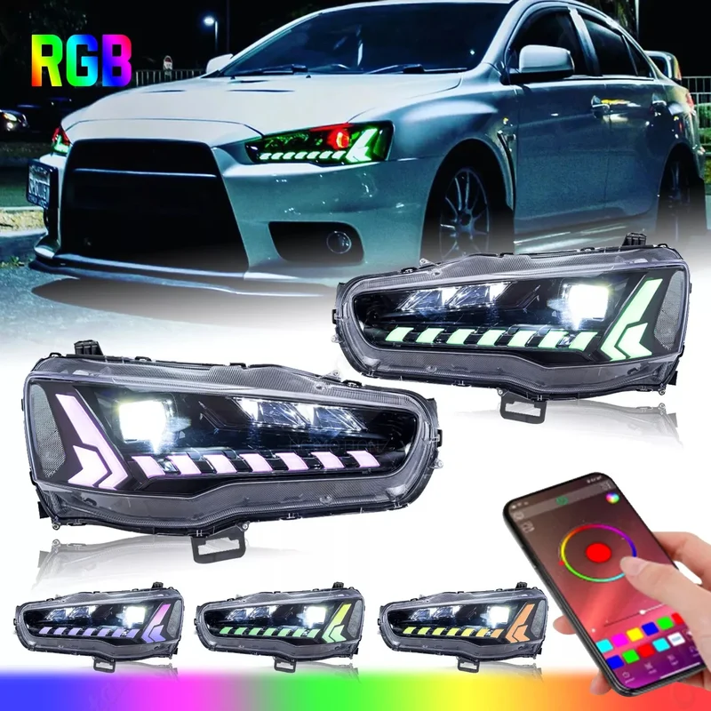 Phares LED Mitsubishi Lancer EVO Sequentiels 2008-2018