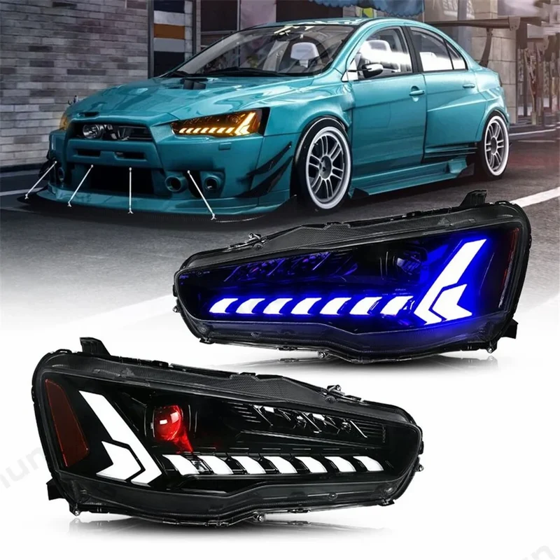 Phares LED Mitsubishi Lancer EVO Sequentiels 2008-2018